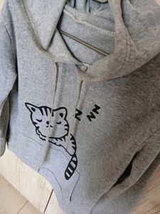 Cute Cat Ear Grey Hoodie