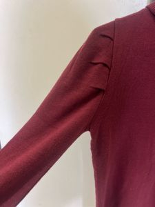 Burgundy Turtleneck Sweater top