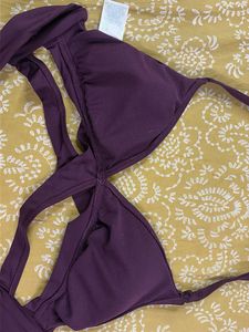 Stylish Deep Plum Bikini Top