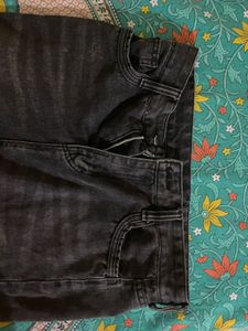 Washed Black Denim skirt &amp; H&amp;m top CO ord set