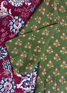 Green Floral Print Kurta