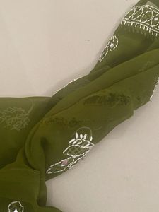 Elegant Olive Green Kurta with Mirror Work