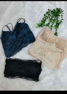 Lace Bralettes Set of 3