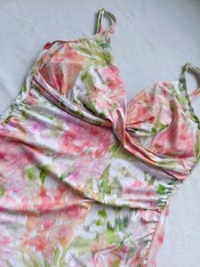 Floral Twist Front Swim Top