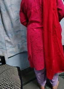 Women's Kurta red with duptta