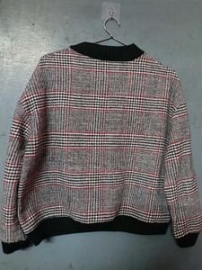 Plaid Mock Neck sweatshirt