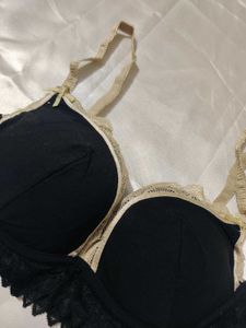 Black Lace Trim Push-Up Bra