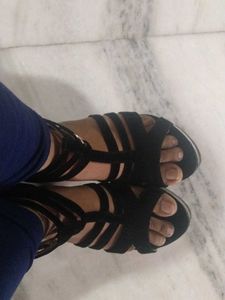 Stylish Black platform Heels Sandals