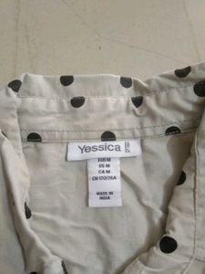 Yessica Polka Dot Button-Up Shirt