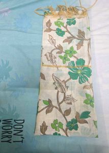 Beautiful Floral Print Dupatta with Golden Edge