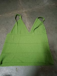 Green Crochet Halter Top
