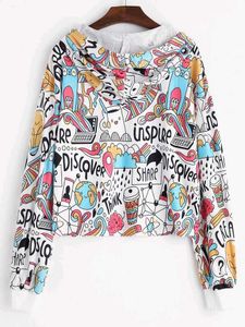 Unique Doodles Print Hoodie