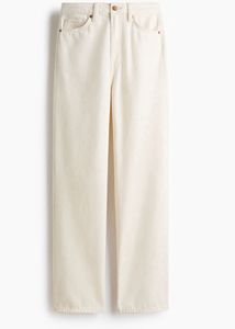 Cream straight leg jeans