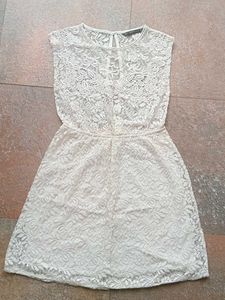 Zara Beautiful White Lace Dress