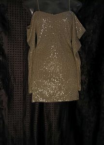 Sequin Cold Shoulder Dress