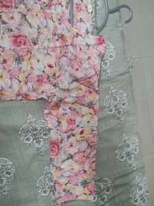 Floral Print Kurta Top