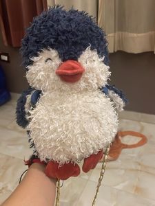 Adorable Plush Penguin Shoulder Bag