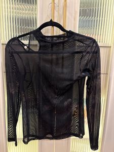 Sheer Floral Print Long Sleeve Top
