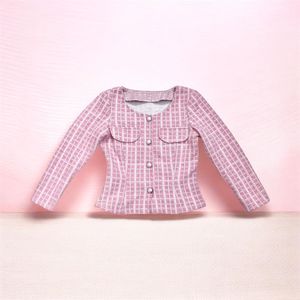 Couture Custom-Made Pink Tweed Top 🎀