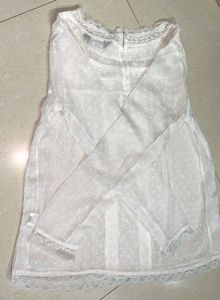 Lace Detail White Top