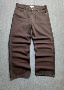 H&amp;M Dark Brown Wide Regular Jeans