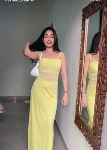 Yellow Sleeveless co-ord set