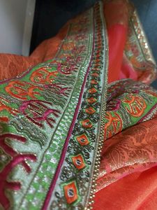 Wedding Wear Saree With Stiched Blouse  Heavy Sare