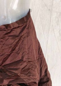 Brown Textured Skirt
