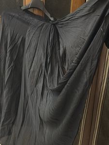 Elegant Black Ethnic Drape Skirt