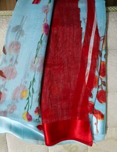 Linen saree