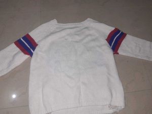 Distressed Varsity Knit Sweater