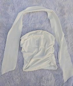 Y2K Tube Top with Scarf Styling