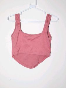 Pink Corset-style Tank Top