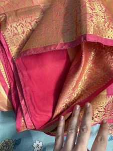 Elegant Peach Saree