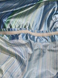 Blue Glace Cotton Curtains (Pack of 1)