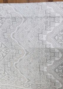 Woven Ivory-White Shawl with Tassels