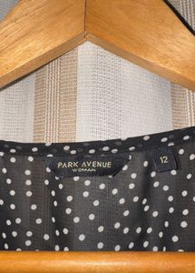 Chic Black Polka Dot sheer Blouse