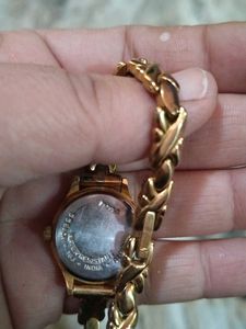 Elegant Gold Tone Swarna Watch