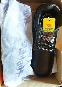 Pure Leather Black Color Safety Shoes