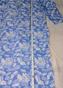 Blue Floral Print Kurta For Women