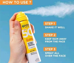 Garnier Spf 50 + Invisible Air Mist Sunscreen