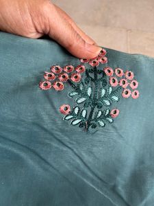 Saree With 2 Blouses