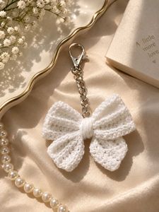Crochet Bow Keychain 🌸✨️