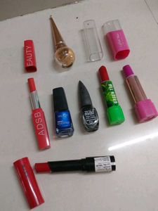 combo lipstick and eye liners