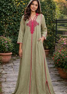 💚 Ethnic A-Line Embroidered Gown 💚