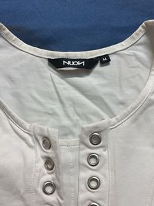 White Sleeveless Padded Crop Top