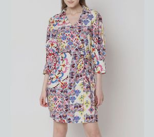 Bohemian Print Wrap Dress