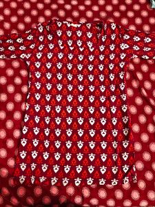 Maroon & Red Printed Kurta