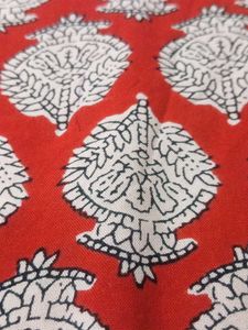 Red &amp; White Printed Kurta