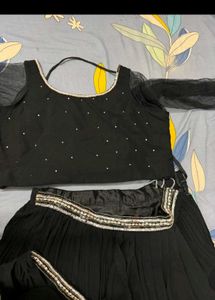 Elegant Black Embellished Gown